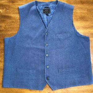JoS A Bank Reserve Traditional Fit Blue Vest - XXL